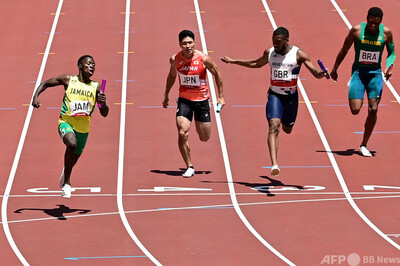 日本が男子400mリレー決勝へ 米国は敗退の波乱 東京五輪 写真6枚 国際ニュース Afpbb News