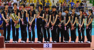 女子バレー日本 3位に終わる、アジア女子選手権大会