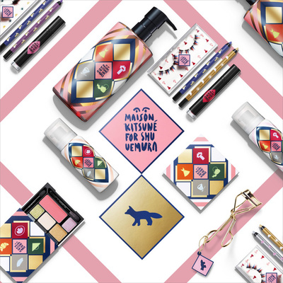 「シュウ ウエムラ×メゾン キツネ」ホリデーコレクション、11月1日発売