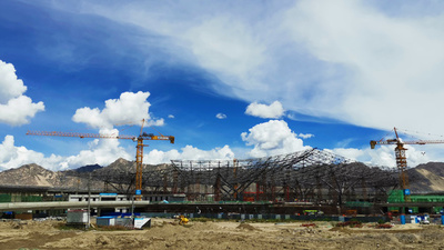 ラサ国際空港新ターミナルの外装工事が完了 2025年開設目指す