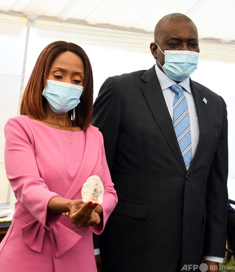 1098カラットのダイヤ原石発見、世界3番目の大きさか ボツワナ