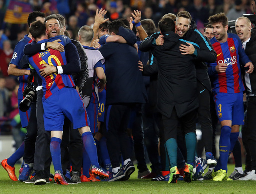 欧州cl史に残る逆転劇 バルサが4点差跳ね返しpsg撃破 写真24枚 国際ニュース Afpbb News