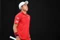 全豪オープンテニス、男子シングルス4回戦。試合に臨む錦織圭（2017年1月22日撮影）。(c)AFP/SAEED KHAN