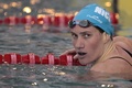 フランス水泳選手権400メートル自由形で優勝したカミーユ・ムファ選手（2014年4月13日撮影）。(c)AFP/CHARLY TRIBALLEAU
