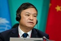 カナダ・モントリオールの国連生物多様性条約第15回締約国会議（COP15）で発言する議長の黄潤秋・中国生態環境相（2022年12月19日撮影）。(c)ANDREJ IVANOV / AFP