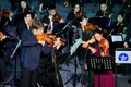 開幕式で演奏を披露するフランスのバイオリン奏者（2024年9月26日撮影）。(c)Xinhua News