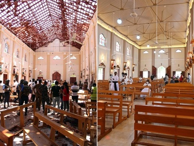 スリランカ連続爆破から1年 封鎖で式典見送り、各地で黙とう