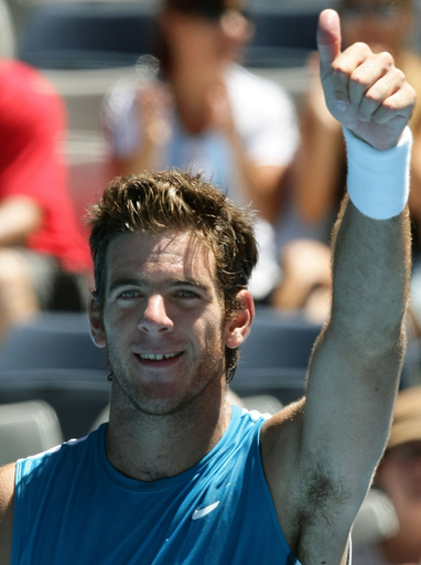 デルポトロ チリッチに勝利し準々決勝進出、全豪オープン