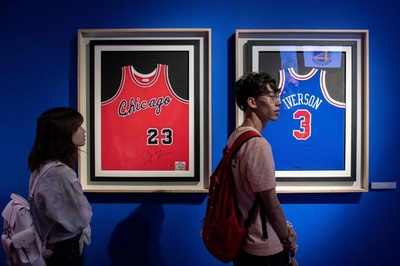 中国・北京でNBA展示会、バスケW杯開幕を控え