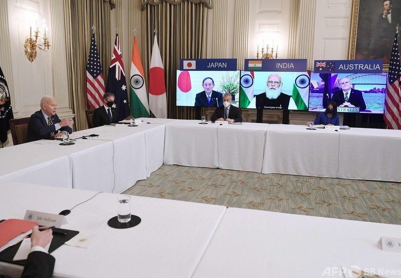 日米豪印、ワクチン10億回分製造へ 首脳会談で中国対抗姿勢