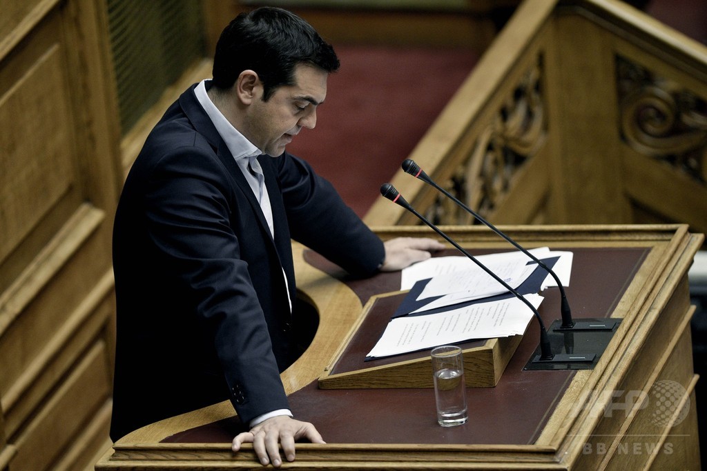ギリシャ議会、金融支援の条件めぐる国民投票実施を承認 ギリシャ議会、金融支援の条件めぐる国民投票実施を承認