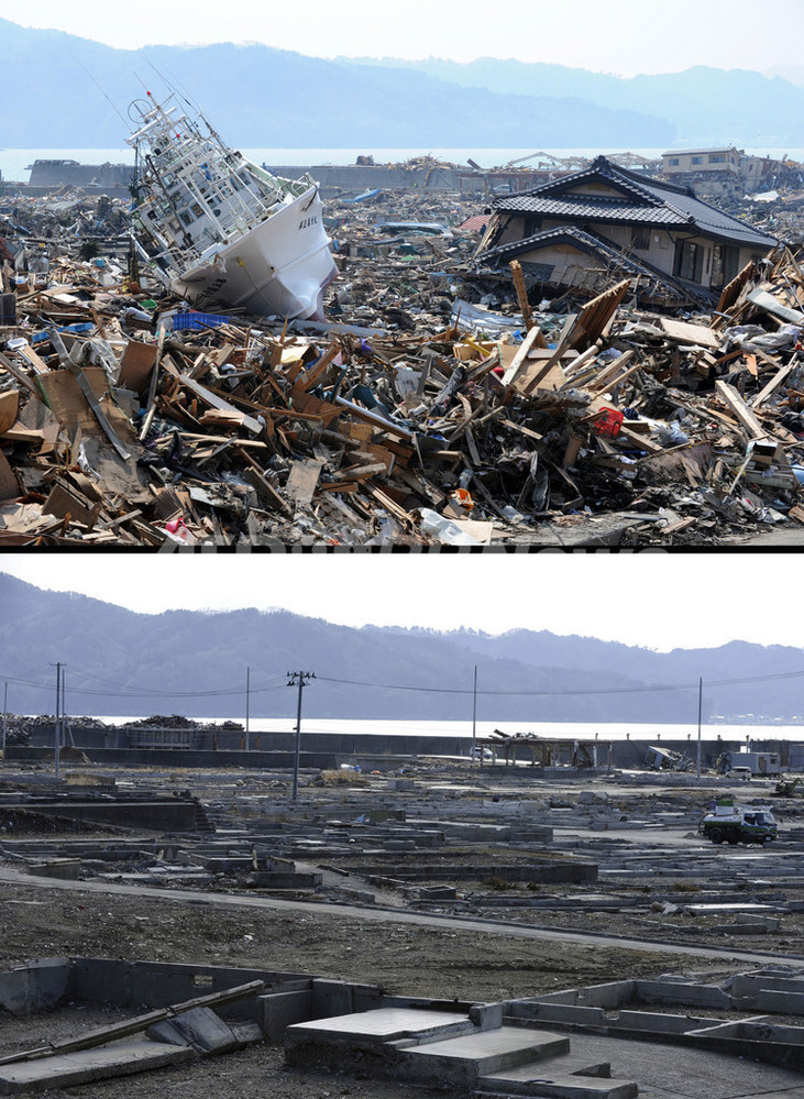 【写真特集】東日本大震災、被災地の震災直後と今 写真38枚 国際ニュース:AFPBB News