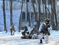 ウクライナ北部プリピャチで行われた軍事訓練（2022年2月4日撮影）。(c)Sergei Supinsky / AFP