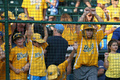 第67回リトルリーグ世界選手権大会（2013 Little League World Series）は25日、米ペンシルベニア（Pennsylvania）州ウィリアムズポート（Willamsport）で決勝が行われ、日本代表の武蔵府中（Musashi Fuchu）が6-4で米国代表のカリフォルニア（California）州チュラビスタ（Chula Vista）に勝利し、世界一に輝いた。

敗戦に落胆する米国代表のファン（2013年8月25日撮影）。(c)AFP/Getty Images/Rob Carr