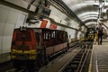 英ロンドン地下の郵便鉄道。工事が始まった郵便博物館の目玉（2016年2月4日撮影）。(c)AFP/CHRIS RATCLIFFE