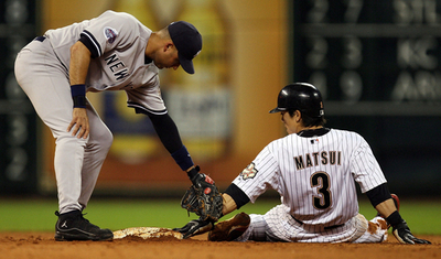 松井稼頭央 ヤンキース戦で4打数1安打1盗塁