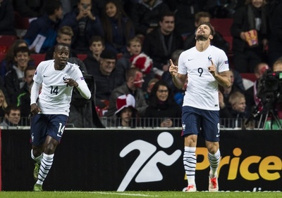 フランス、ジルーの2発でデンマークに勝利 国際親善試合