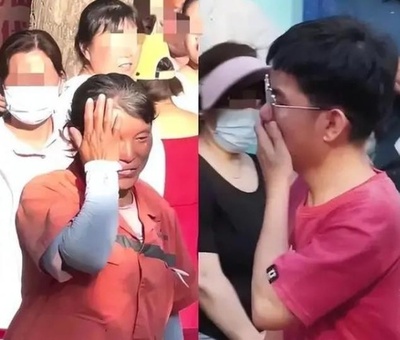 道路清掃員の母親が寮暮らしの息子と受験会場で再会 涙流す動画が話題に