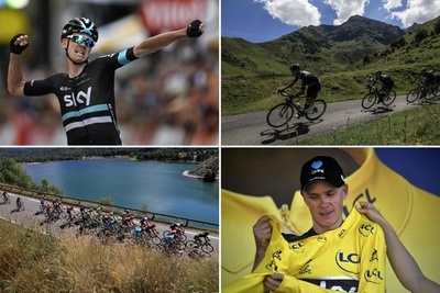 フルームが第8S制覇、驚異の走りで総合首位浮上 ツール・ド・フランス