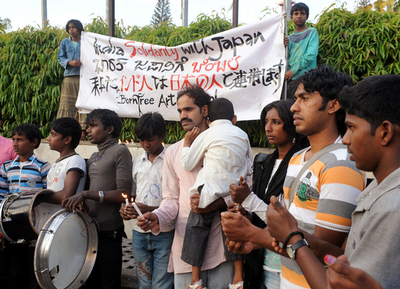 日本の被災者のための祈り、インド