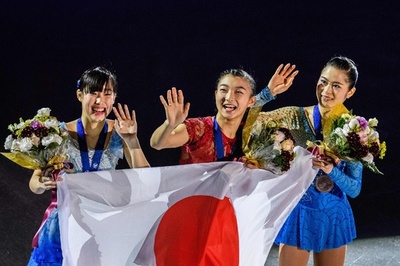 坂本が自己新で四大陸選手権女子シングル制覇、日本勢メダル独占