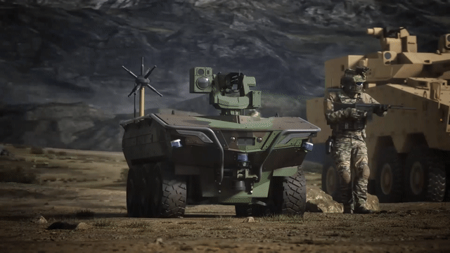 ハンファエアロスペース 爆発物探知除去ロボット＝ハンファエアロスペース(c)KOREA WAVE