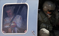 ダカールラリー2014（Dakar Rally 2014）第10ステージ。ヘリコプターで医療施設に搬送されるレッドブルSMG（Red Bull SMG）のカルロス・サインツ（Carlos Sainz、2014年1月15日撮影）。(c)AFP/FRANCK FIFE