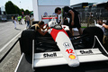 24F1第16戦イタリアGP予選。レゴブロックで作ったマクラーレン時代のアイルトン・セナ氏のマシン（2024年8月31日撮影）。(c)Andrej ISAKOVIC/ AFP