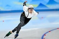 北京冬季五輪、スピードスケート男子1000メートル。レースに臨む森重航（2022年2月18日撮影）。(c)WANG Zhao / AFP