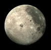 米航空宇宙局（NASA）の木星探査機ガリレオ（Galileo）が撮影した月のカラー画像（1990年12月9日撮影）。(c)AFP/NASA