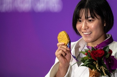 田中志歩と高市未来が柔道で金 アジア大会