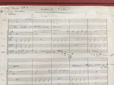 ビートルズの楽曲「エリナー・リグビー」 手書き楽譜が競売へ