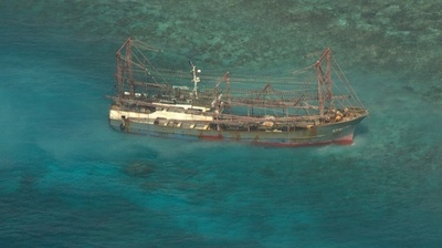 世界遺産のサンゴ礁、中国船座礁で4000平方メートル損壊