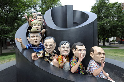 洞爺湖サミット最終日、抗議デモ続く