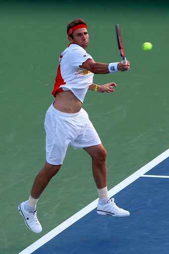 添田、初戦でフィッシュに敗れる 全米オープン