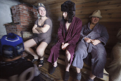 熱くて寒い「サウナマラソン」、600人が競う エストニア