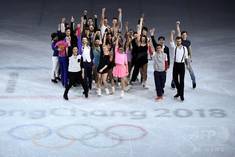 羽生やザギトワらが華麗な演技、フィギュアスケート・エキシビション 平昌五輪