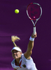 ロンドン五輪、女子シングルス3回戦。リターンを打つアンジェリーク・クルベール（Angelique Kerber、2012年8月1日撮影）。(c)AFP/Luis Acosta