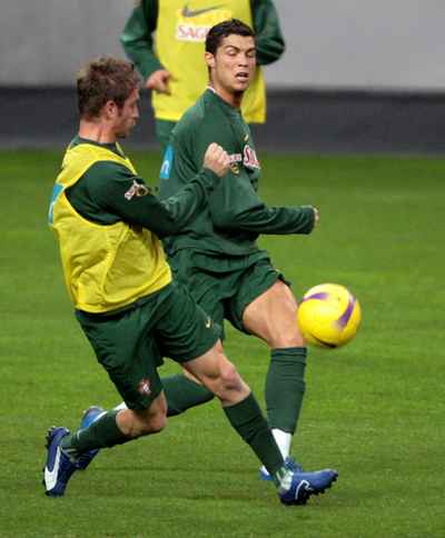 ＜サッカー 欧州選手権2008・予選＞ポルトガル代表 ホームでのフィンランド戦に向け最終調整