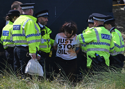 全英ゴルフでも妨害行為 環境団体「ジャスト・ストップ・オイル」
