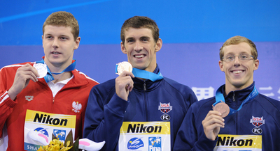 フェルプス 今大会3個目の金メダル獲得、世界水泳