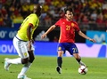 サッカー国際親善試合、スペイン対コロンビア。ボールをコントロールするスペインのダビド・シルバ（2017年6月7日撮影）。(c)AFP/JOSE JORDAN