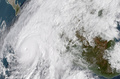 メキシコ沖のハリケーン「ウィラ」を捉えた衛星写真。NOAA/RAMMB提供（協定世界時（UTC）2018年10月22日午後3時50分撮影）。(c)AFP PHOTO / NOAA/RAMMB