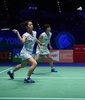 バドミントン、全英オープン、女子ダブルス準決勝。試合に臨む福島由紀/廣田彩花組（2020年3月14日撮影）。 (c)Oli SCARFF / AFP