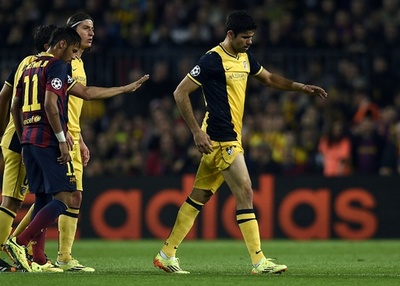 ジエゴ・コスタ、負傷でバルサとの欧州CL第2戦欠場へ