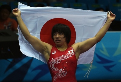 渡利が女子レスリング63キロ級で金、アジア大会