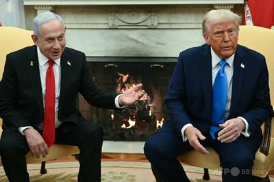 パレスチナ人は「喜んで」ガザを離れる トランプ氏