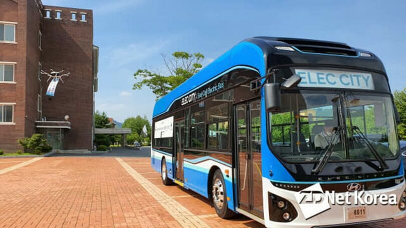 現代自動車が製造した水素バス(c)KOREA WAVE