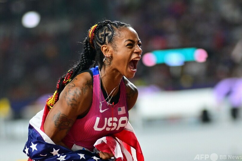 リチャードソンが女子100m金、ジャマイカ勢下す 世界陸上