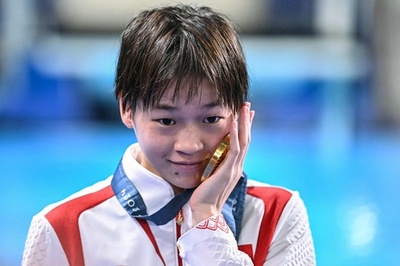中国17歳の全紅嬋が通算3個目の金 パリ五輪女子高飛び込み